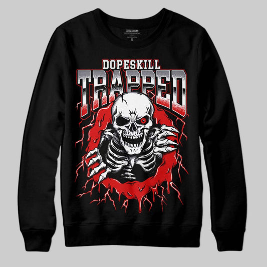 Jordan 9 Retro Gym Red DopeSkill Sweatshirt Trapped Halloween Graphic Streetwear - black