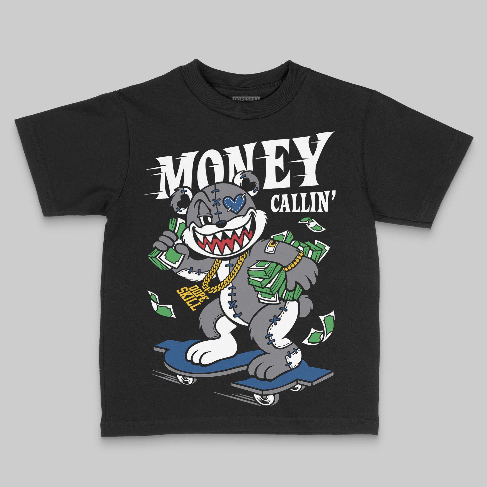 Jordan 9 Retro 'Flint Grey' 2026' DopeSkill Toddler Kids T-shirt Money Callin' Graphic Streetwear - Black