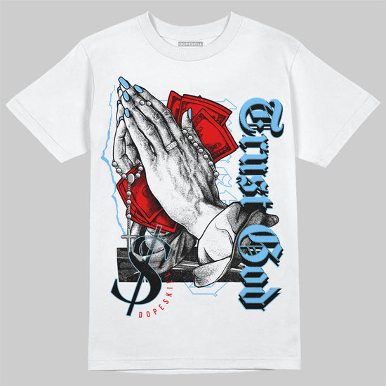 Travis Scott x Jordan 4 Retro 'Cactus Jack' DopeSkill T-Shirt Trust God Graphic Streetwear - White 