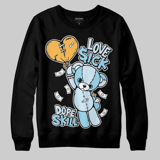 Vans Knu Stack Vintage Satin Dream Blue DopeSkill Sweatshirt Love Sick Graphic Streetwear - Black