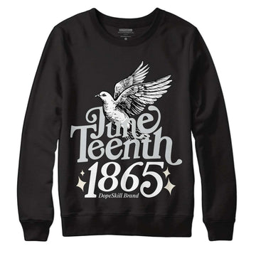 Jordan 1 Retro Low OG Black Cement DopeSkill Sweatshirt Juneteenth 1865 Graphic Streetwear - Black