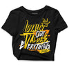 Jordan 6 “Yellow Ochre” DopeSkill Women's Crop Top LOVE Graphic Streetwear - Black