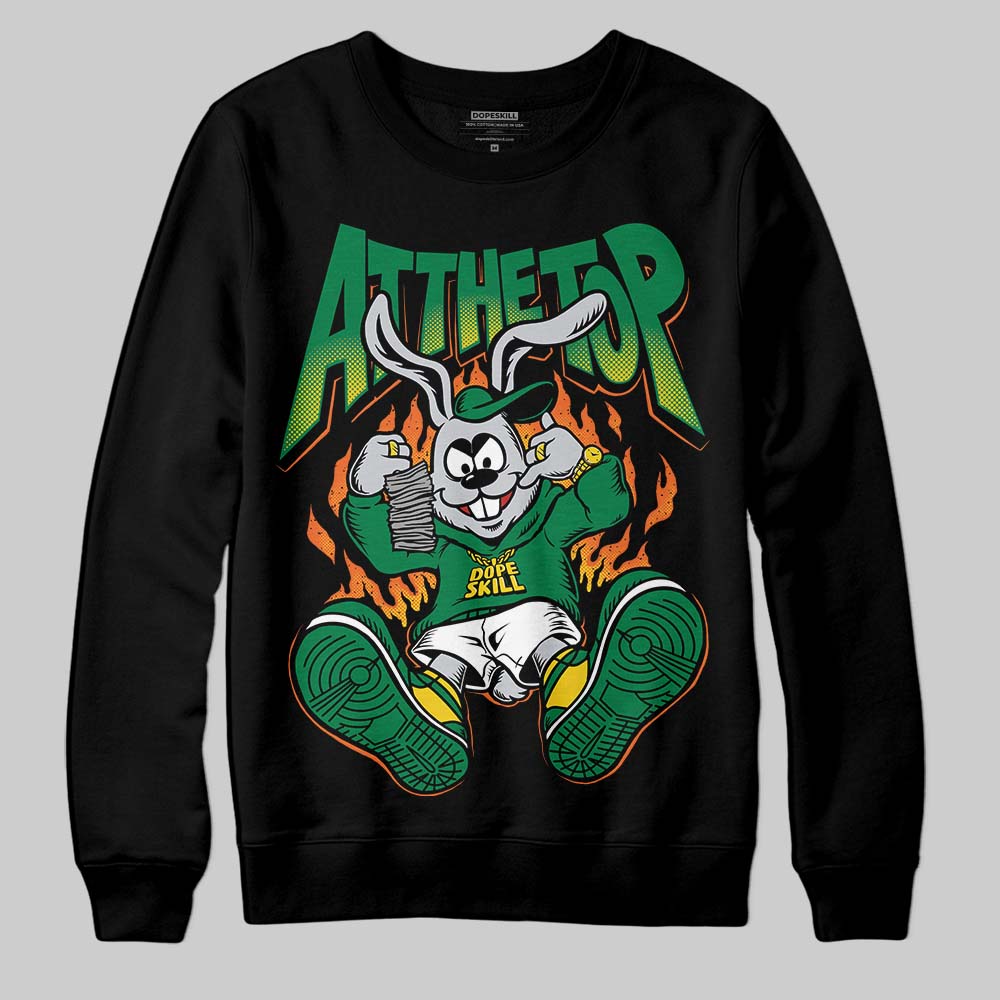 Green Sneakers DopeSkill Sweatshirt At The Top Graphic Streetwear - Black