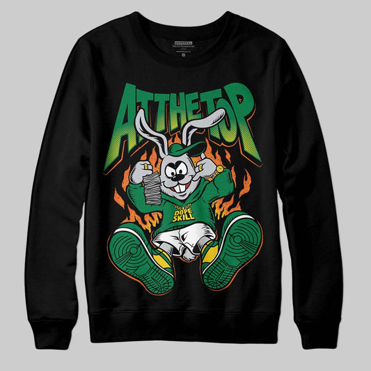Green Sneakers DopeSkill Sweatshirt At The Top Graphic Streetwear - Black