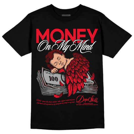 Jordan 4 Red Thunder DopeSkill T-Shirt MOMM Graphic Streetwear - Black