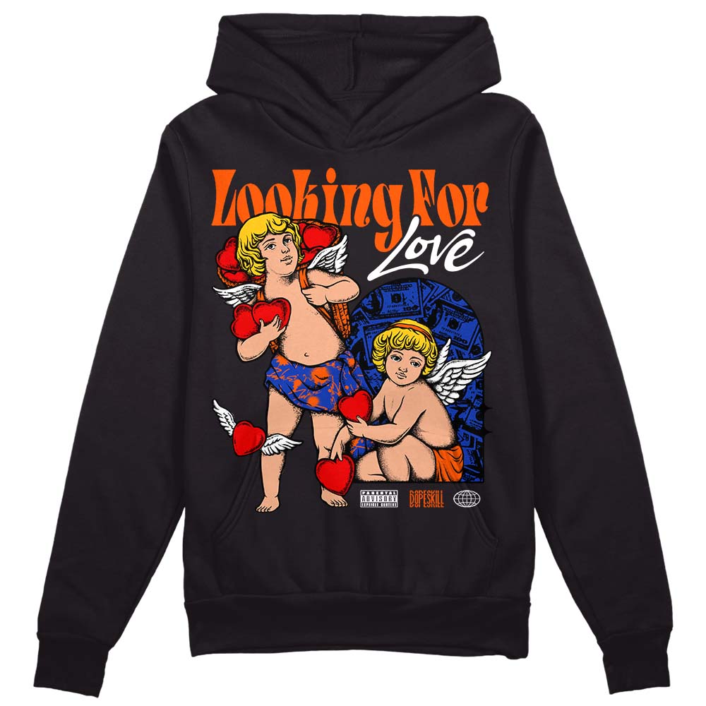 Dunk Low Futura Orange Blaze DopeSkill Hoodie Sweatshirt Looking For Love Graphic Streetwear - Black