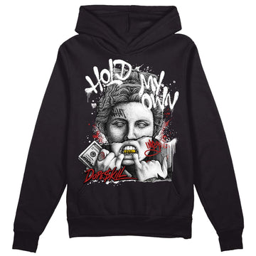 Jordan 14 "Black/White" DopeSkill Hoodie Sweatshirt Hold My Own Graphic Streetwear - Black