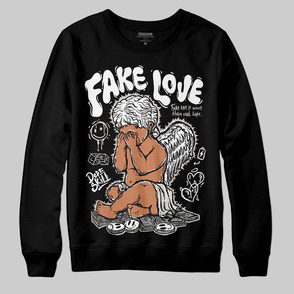 Jordan 3 Retro Pure Money DopeSkill Sweatshirt False Love Graphic Streetwear - Black