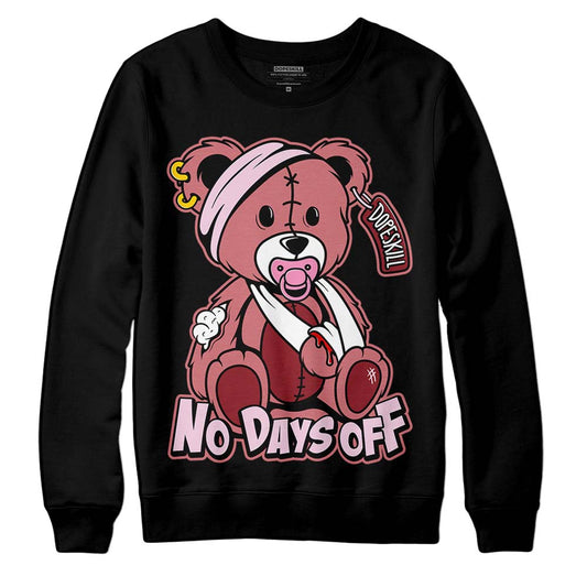 Valentine's Day Collection DopeSkill Sweatshirt Hurt Bear Graphic Streetwear - Black