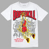 Jordan 4 Red Thunder DopeSkill T-Shirt Thunder Dunk Graphic Streetwear - White