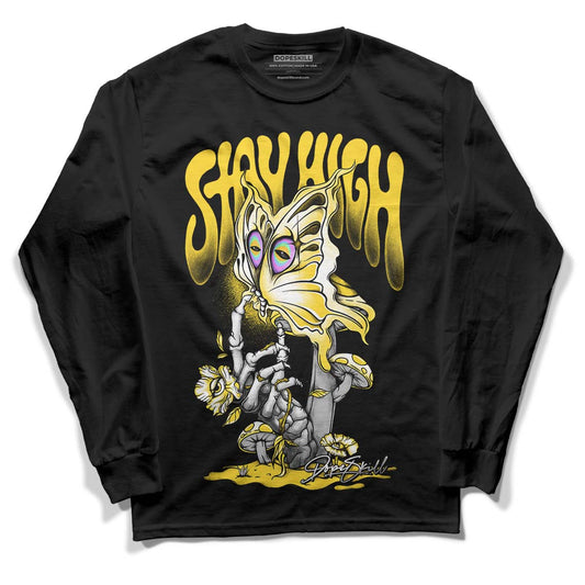 Jordan 4 Tour Yellow Thunder DopeSkill Long Sleeve T-Shirt Stay High Graphic Streetwear - Black