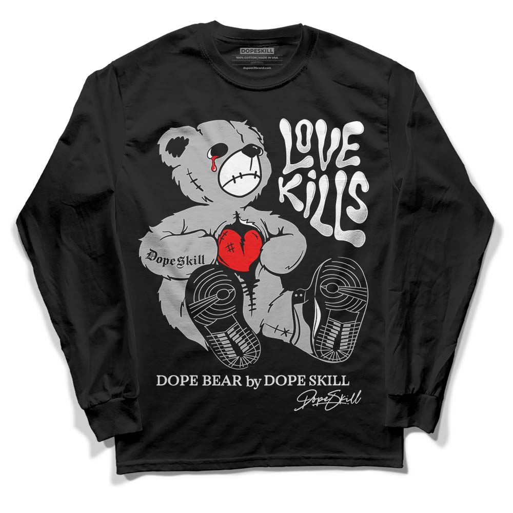 Jordan 1 Low OG “Shadow” DopeSkill Long Sleeve T-Shirt Love Kills Graphic Streetwear - Black