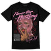 Valentine's Day Collection DopeSkill T-Shirt Never Stop Hustling Graphic Streetwear  - Black 