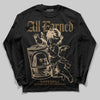 TAN Sneakers DopeSkill Long Sleeve T-Shirt All Earned Graphic Streetwear - Black