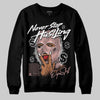 Jordan 1 Low OG “Rust Pink” DopeSkill Sweatshirt Never Stop Hustling Graphic Streetwear - Black