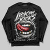 Jordan 9 Cool Grey DopeSkill Long Sleeve T-Shirt Lick My Kicks Graphic Streetwear - Black