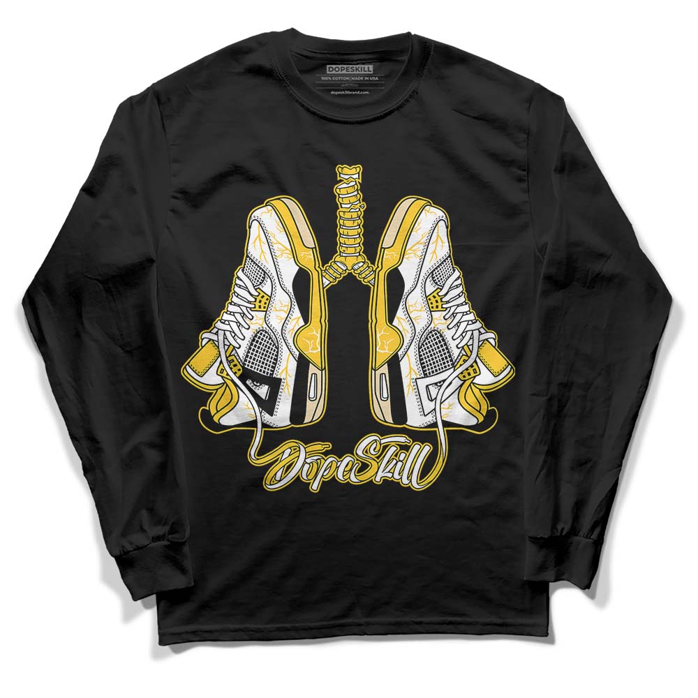 Jordan 4 Retro “Vivid Sulfur” DopeSkill Long Sleeve T-Shirt Breathe Graphic Streetwear - Black