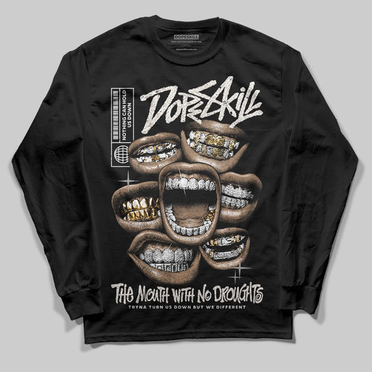 Jordan 3 Retro Pure Money DopeSkill Long Sleeve T-Shirt The Mouth With No Droughts Graphic Streetwear - Black