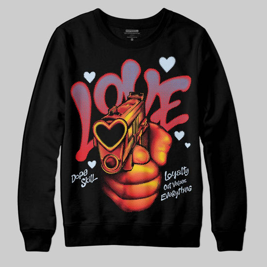 Jordan 11 Retro Cherry DopeSkill Sweatshirt Love Shot Graphic Streetwear - Black