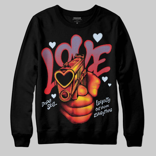 Jordan 11 Retro Cherry DopeSkill Sweatshirt Love Shot Graphic Streetwear - Black