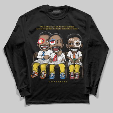 Jordan 4 Thunder DopeSkill Long Sleeve T-Shirt First Sunday Graphic Streetwear - Black