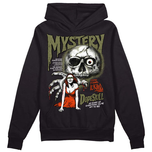 Olive Sneakers DopeSkill Hoodie Sweatshirt Mystery Ghostly Grasp Graphic Streetwear - Black