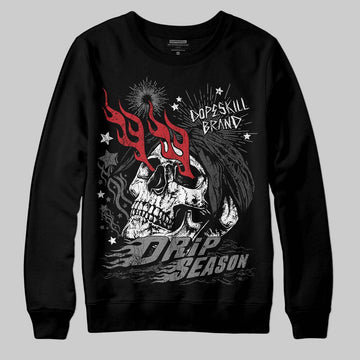 Jordan 4 “Black Cat” (2025) DopeSkill Sweatshirt Drip Season Graphic Streetwear - Black
