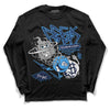 Jordan Spiz’ike Low “White/Obsidian” DopeSkill Long Sleeve T-Shirt Break Through Graphic Streetwear - Black