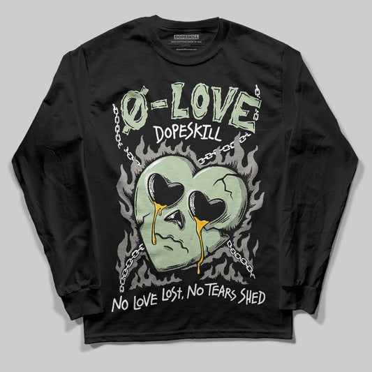 Jordan 4 WMNS “Seafoam” (2025) DopeSkill Long Sleeve T-Shirt Crying Heart Graphic Streetwear - Black