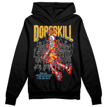 Jordan 1 Mid GS 'Six Championships DopeSkill Hoodie Sweatshirt Thunder Dunk Graphic Streetwear - Black