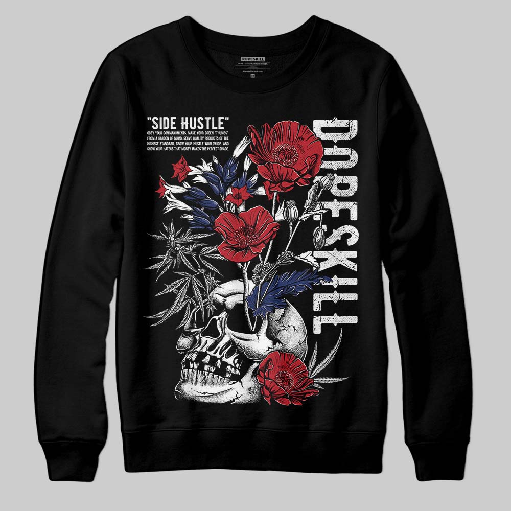 Jordan 1 High OG Rare Air "Deep Royal Blue" DopeSkill Sweatshirt Side Hustle Graphic Streetwear - Black