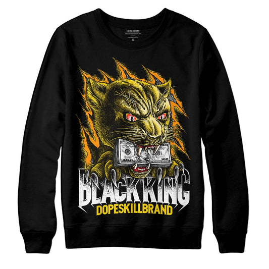 Jordan 6 “Yellow Ochre” DopeSkill Sweatshirt Black King Graphic Streetwear - Black