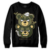 Jordan 4 Retro SE Craft Medium Olive DopeSkill Sweatshirt New Double Bear Graphic Streetwear - Black