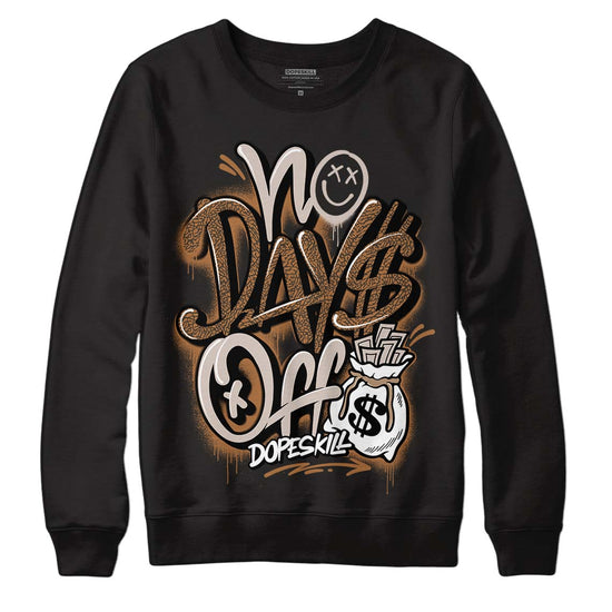 Jordan 3 Retro Palomino DopeSkill Sweatshirt No Days Off Graphic Streetwear - Black