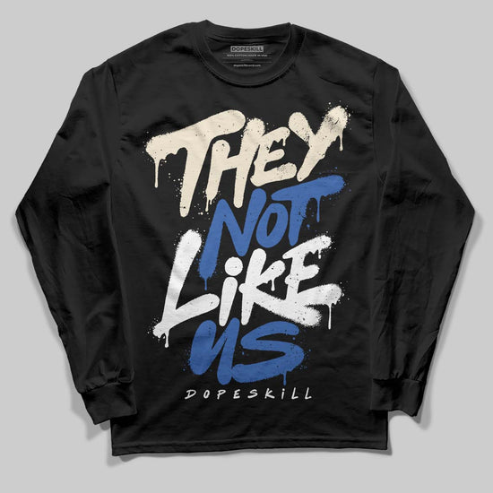 Jordan 1 Low Travis Scott x Fragment DopeSkill Long Sleeve T-Shirt They Not Like Us Graphic Streetwear - Black