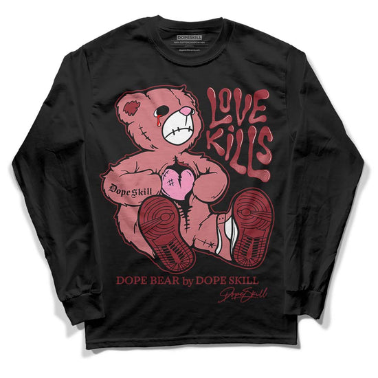 Valentine's Day Collection DopeSkill Long Sleeve T-Shirt Love Kills Graphic Streetwear - Black