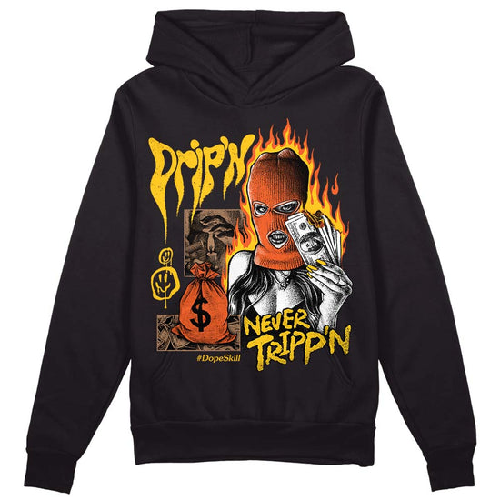 Yellow Sneakers DopeSkill Hoodie Sweatshirt Drip'n Never Tripp'n Graphic Streetwear - Black