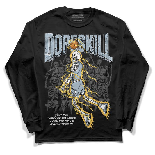 Jordan 13 “Blue Grey” DopeSkill Long Sleeve T-Shirt Thunder Dunk Graphic Streetwear - Black