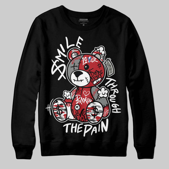 Jordan 8 Retro Bugs Bunny (2025) DopeSkill Sweatshirt Smile Through The Pain Graphic Streetwear - black