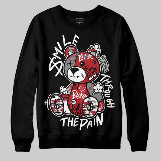 Jordan 8 Retro Bugs Bunny (2025) DopeSkill Sweatshirt Smile Through The Pain Graphic Streetwear - black