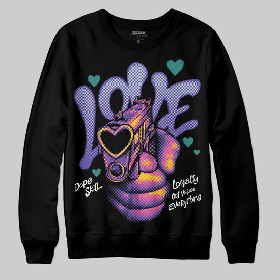 Jordan 5 OG “Grape” DopeSkill Sweatshirt Love Shot Graphic Streetwear - black