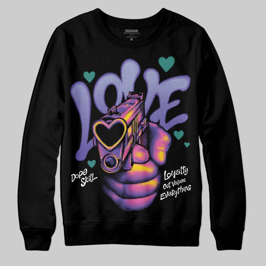 Jordan 5 OG “Grape” DopeSkill Sweatshirt Love Shot Graphic Streetwear - black