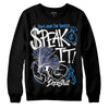 Jordan Spiz’ike Low “White/Obsidian” DopeSkill Sweatshirt Speak It Graphic Streetwear - Black