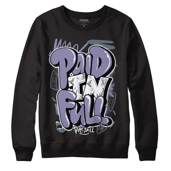 Jordan 5 Retro Low Indigo Haze DopeSkill Sweatshirt New Paid In Full Graphic Streetwear - Black