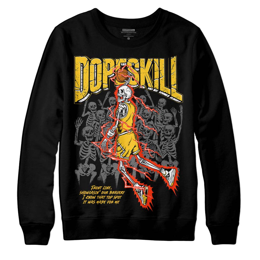 Jordan 4 Retro “Vivid Sulfur” DopeSkill Sweatshirt Thunder Dunk  Graphic Streetwear - Black