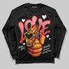 Black and White Sneakers DopeSkill Long Sleeve T-Shirt Love Shot Graphic Streetwear - Black