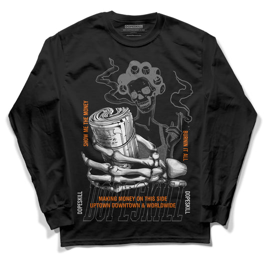 Jordan 3 Retro 'Fear Pack' DopeSkill Long Sleeve T-Shirt Show Me The Money Graphic Streetwear - Black