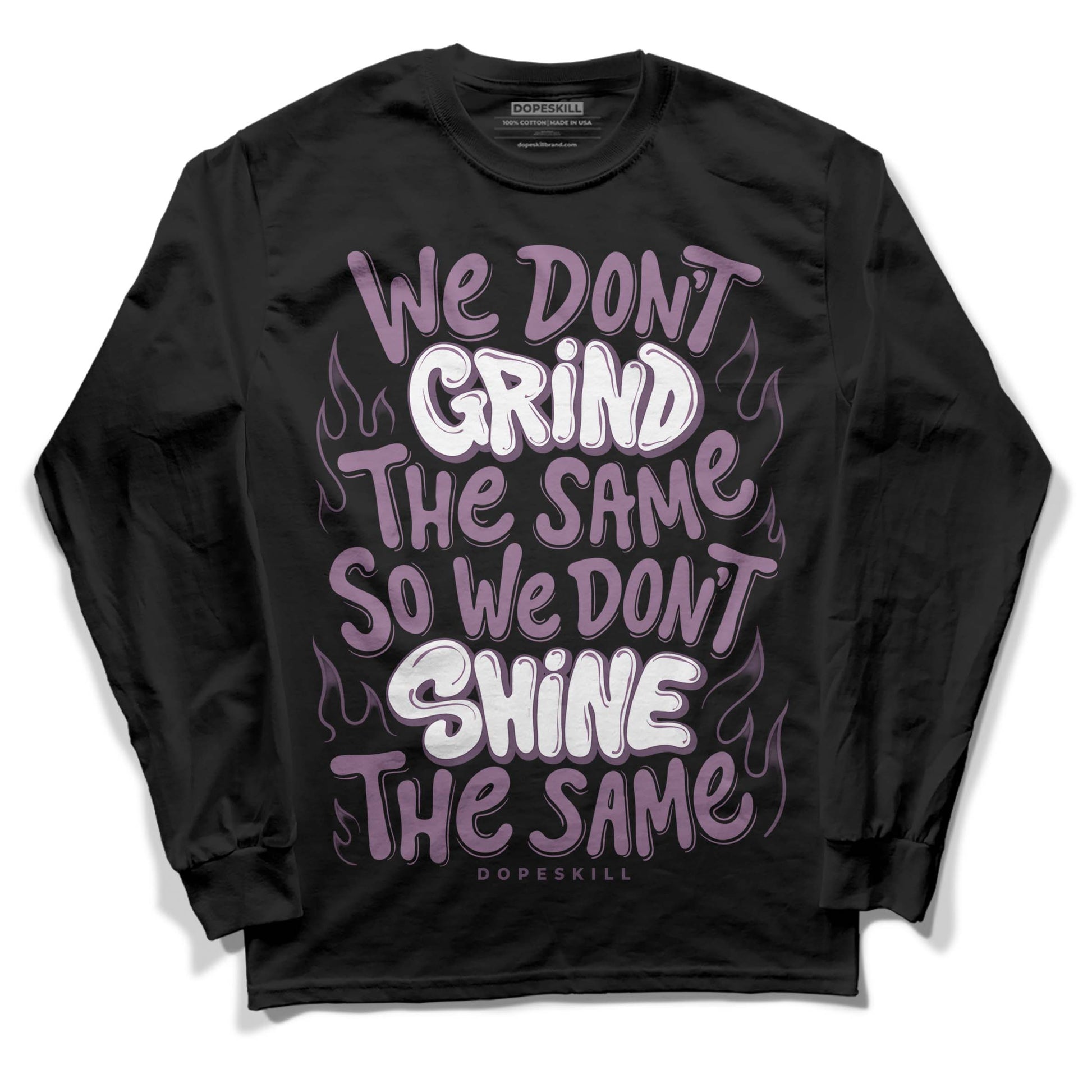 Jordan 2 “Mauve/Off-Noir” DopeSkill Long Sleeve T-Shirt Grind Shine Graphic Streetwear - Black