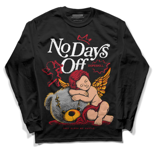 Jordan 7 Retro Cardinal DopeSkill Long Sleeve T-Shirt New No Days Off Graphic Streetwear - Black