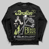 Jordan 5 “Luminous Green” DopeSkill Long Sleeve T-Shirt Broken Bones Graphic Streetwear - Black